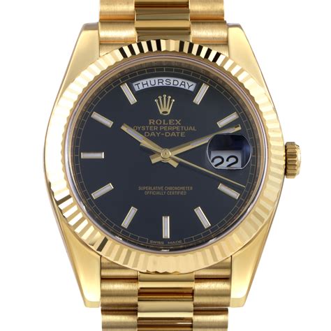 gold rolex oyster perpetual date-day|Rolex Day-Date 40 price.